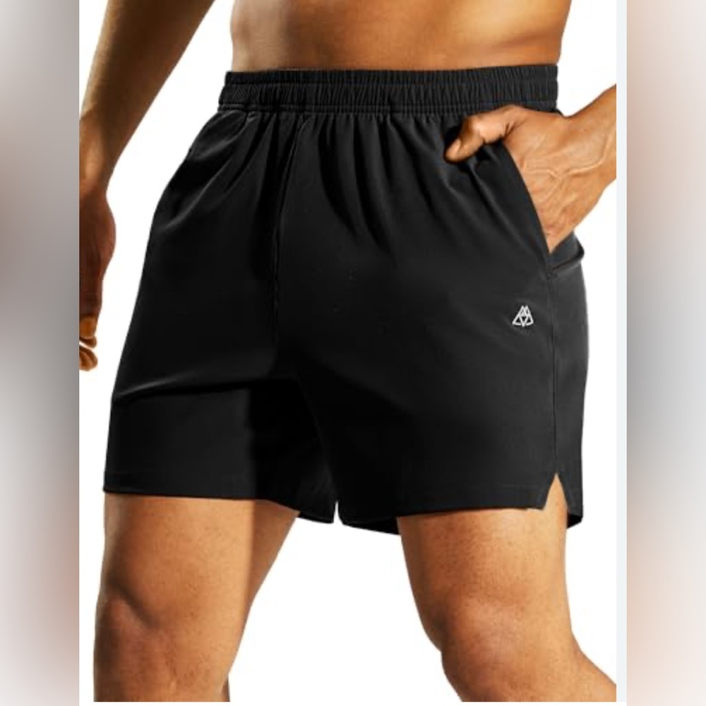 🆕 Haimont Men's Running Shorts 5" with Zipper Pockets Quick Dry Small
